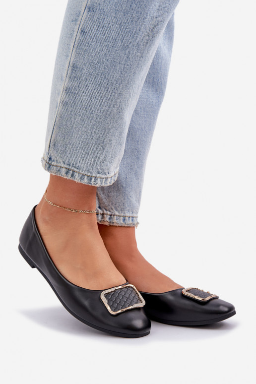 Eko Balerinos  su ornamentais Juodos spalvos Tulnelia