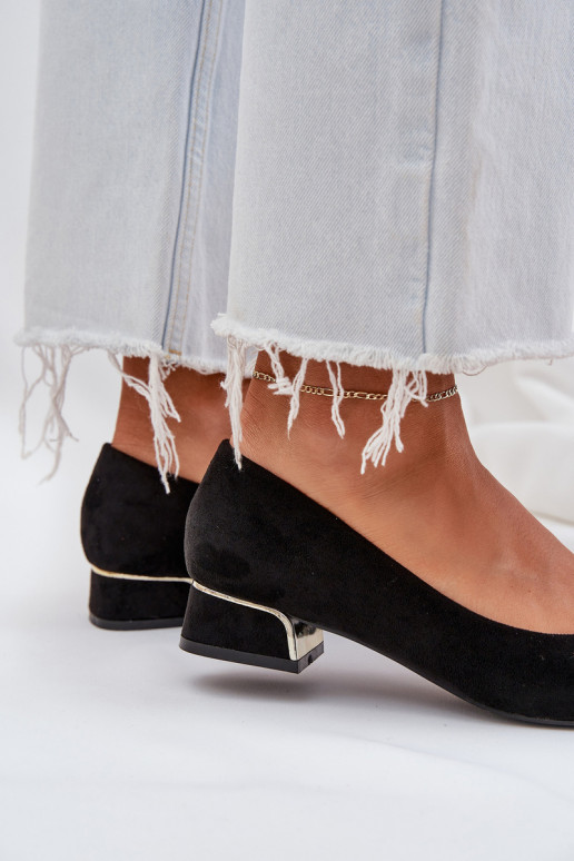 Bateliai žemu kulniuku I Szpiczastymi Noskami Juodos spalvos Terilara