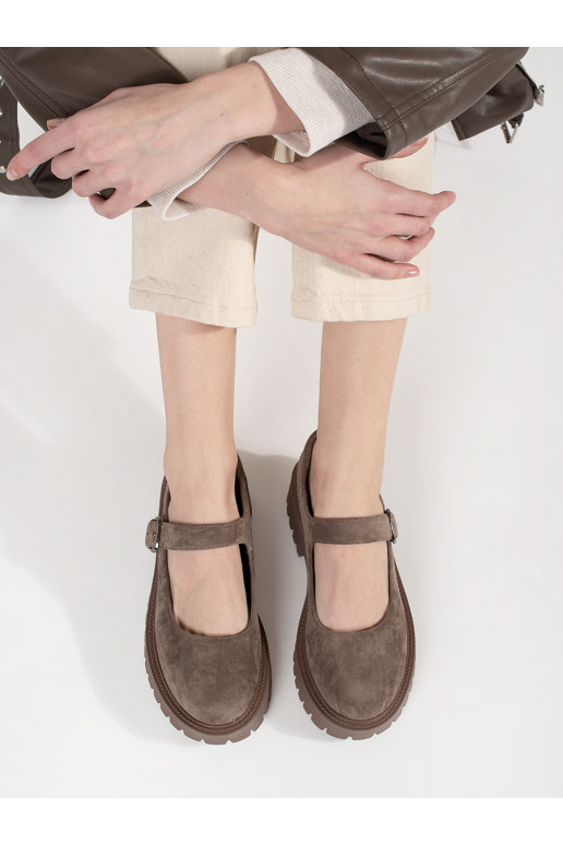 smėlio spalvos pusbačiai su platforma iš zomšos smėlio spalvos pusbačiai su platforma iš zomšos