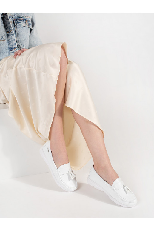 baltos spalvos mokasinai 