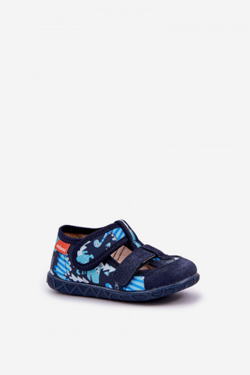 Šlepetės Milami Vaikiški su lipniais užsegimais tamsiai mėlynos spalvos Reathiana