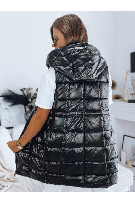 Moteriška dygsniuota liemenė LUCI juoda Moteriška dygsniuota liemenė LUCI juoda