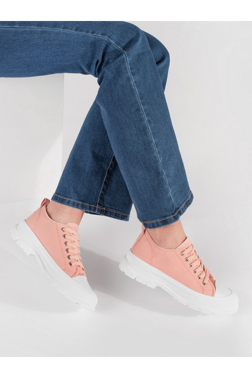  batai su platforma rožinės spalvos