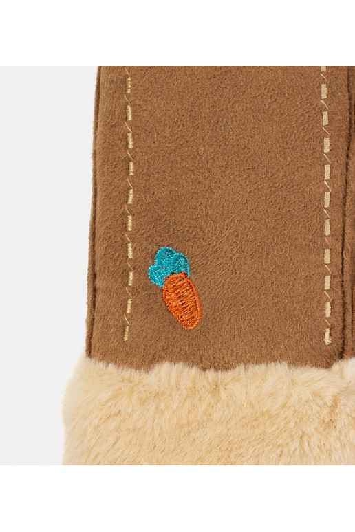 Rudos morkos vaikiškos pirštinės Rudos morkos vaikiškos pirštinės