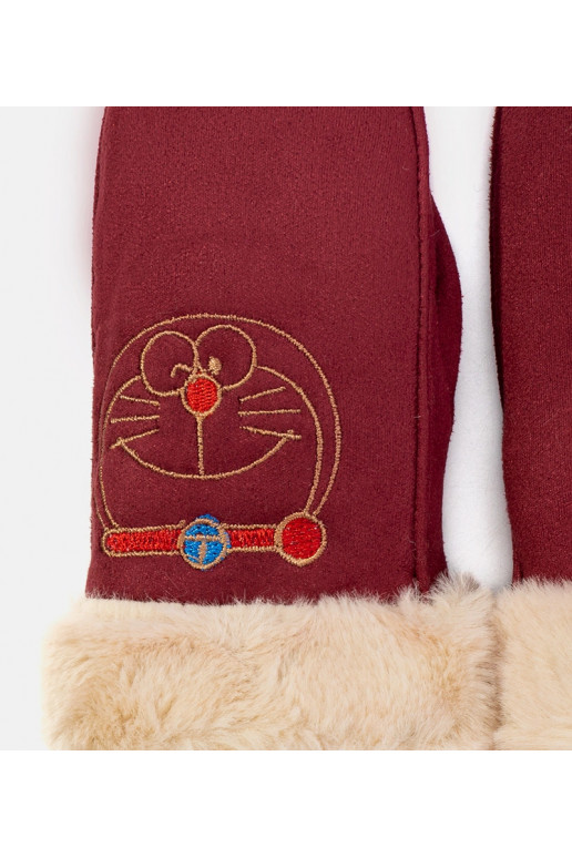 Burgundy Kitty vaikiškos pirštinės