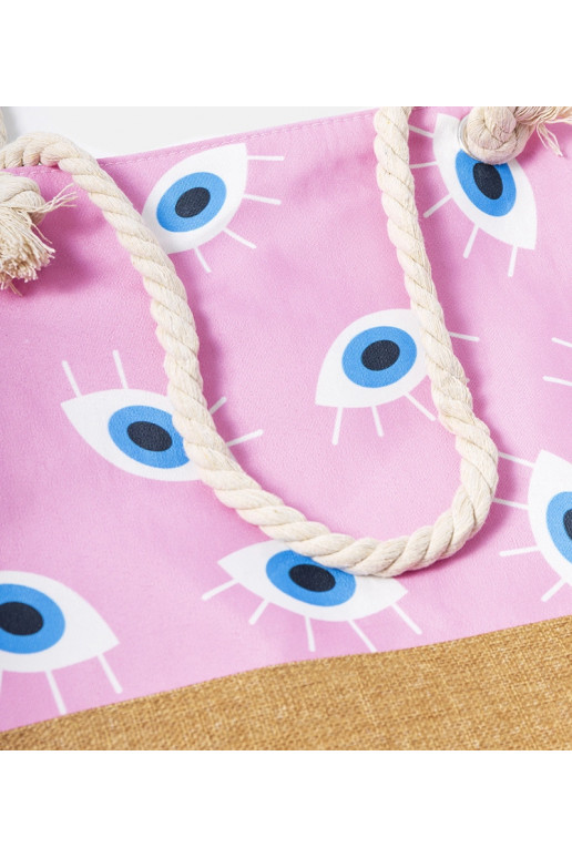 Elsina Pink paplūdimio krepšys