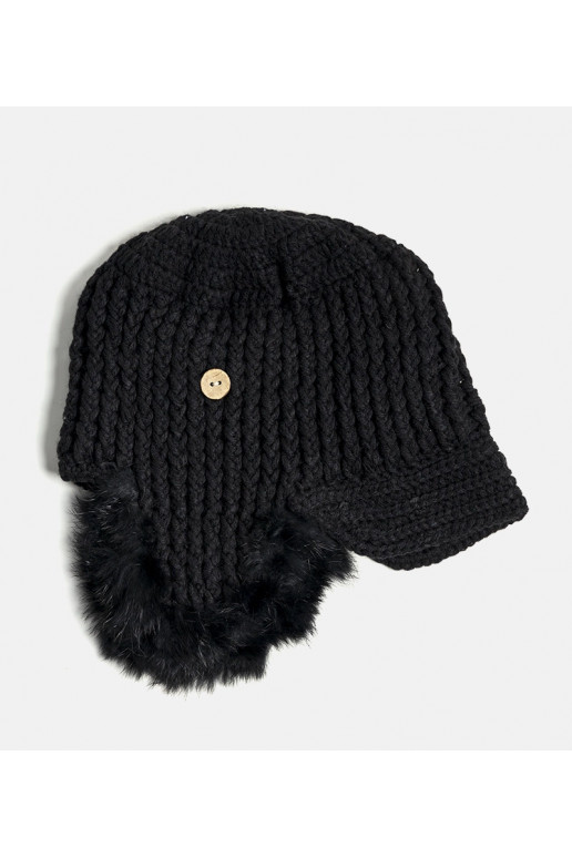 Juoda Zora kepurė su auskarais Juoda Zora kepurė su auskarais