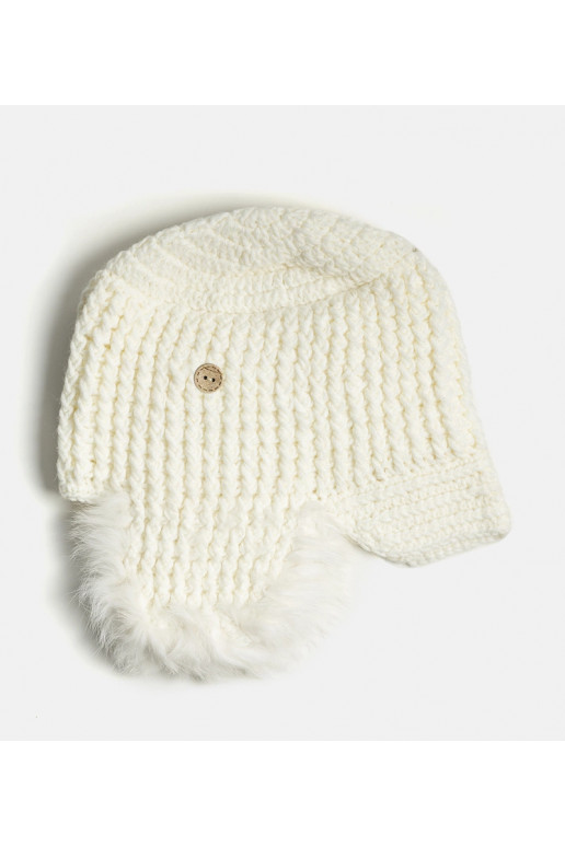 Balta kepurė su auskarais Zora
