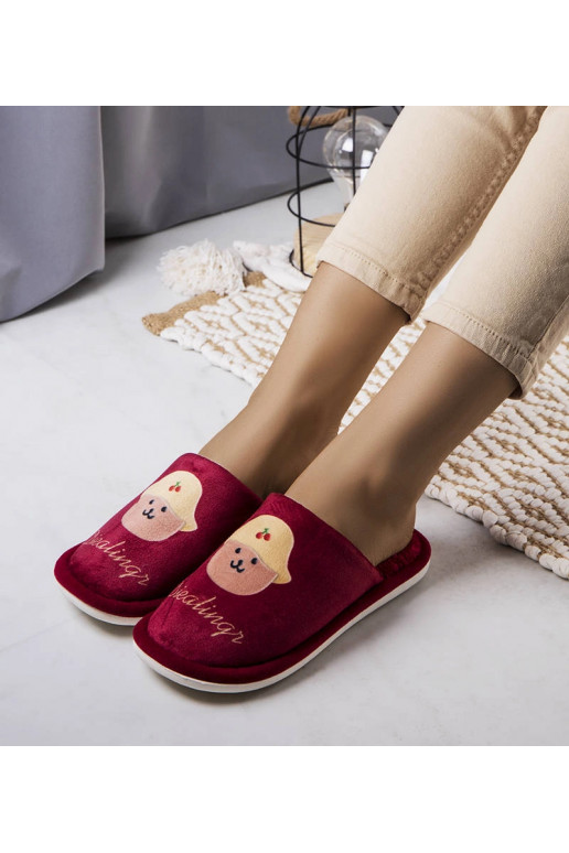 Raudonos minkštos šlepetės Dialings