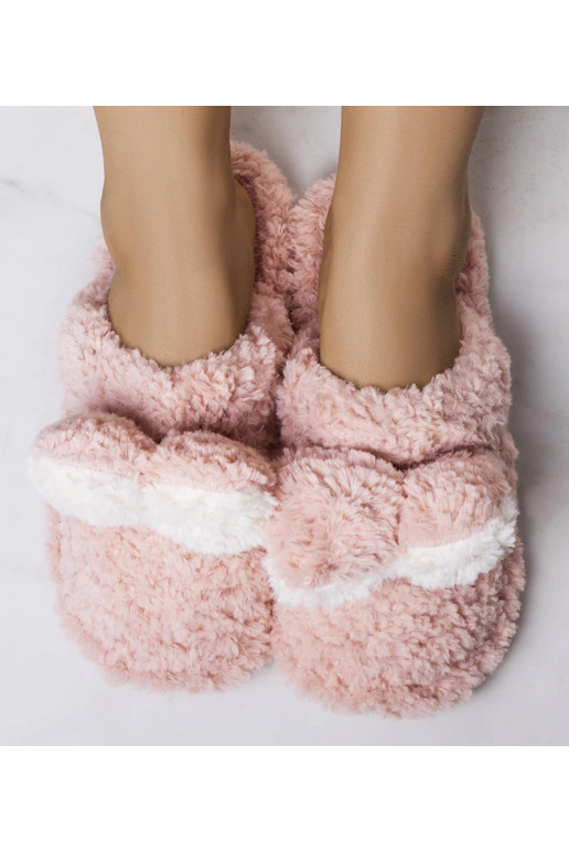 Triušio rožinės minkštos šlepetės