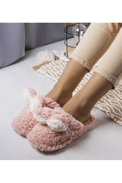 Triušio rožinės minkštos šlepetės