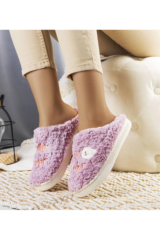 Violetinės minkštos šlepetės Kodėl meška