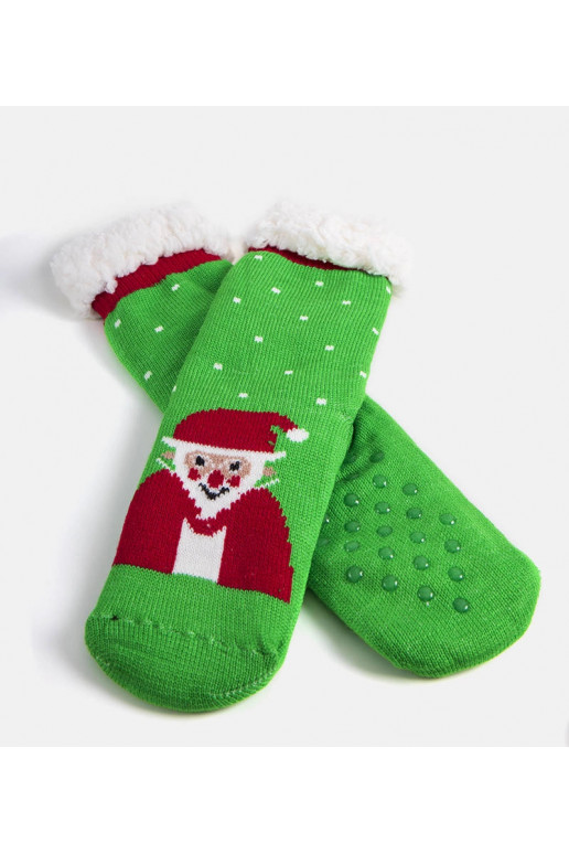 Oranžinės žieminės kojinės su kailiu,...