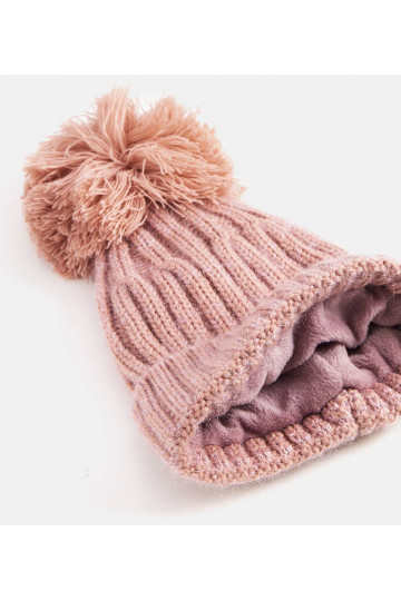 Karloti Pink Pompom Hat 2