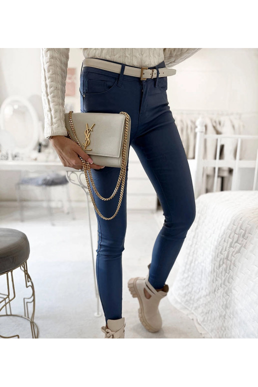 Tamsiai mėlynos vaškuotos kelnės Vienna