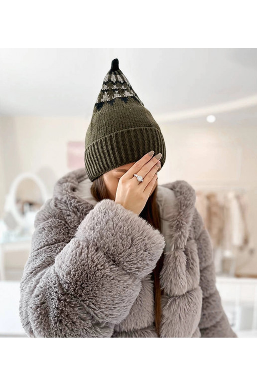 Tamsiai žalia Abner kepurė Tamsiai žalia Abner kepurė