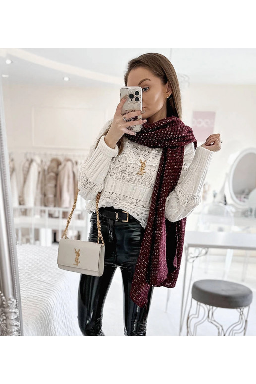 Khalil Burgundy taškinis šalikas Khalil Burgundy taškinis šalikas