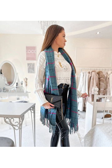 Rachael Blue Plaid skara 2
