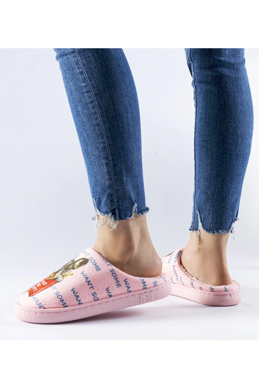 Rožinės minkštos prancūziškos šlepetės