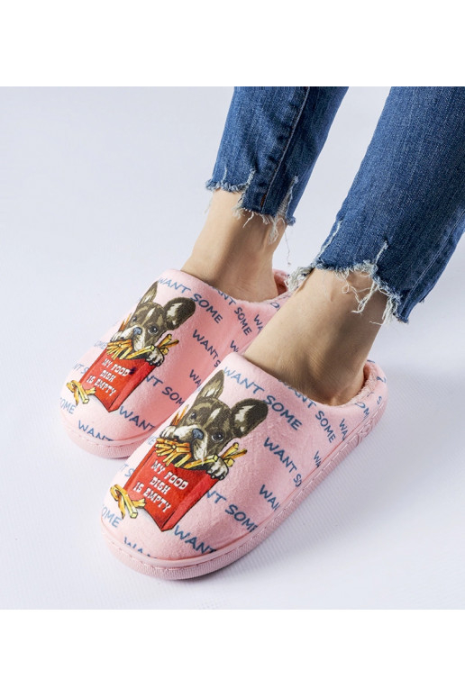 Rožinės minkštos prancūziškos šlepetės