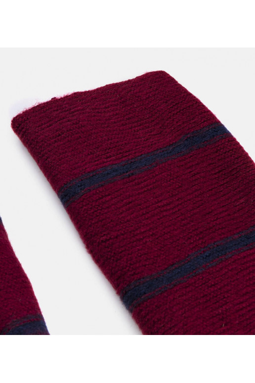 Bordo spalvos šalikas su tamsiomis...