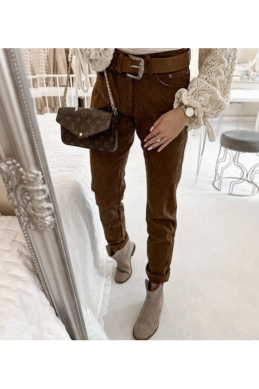 Rudos kelnės su Pelchat diržu
