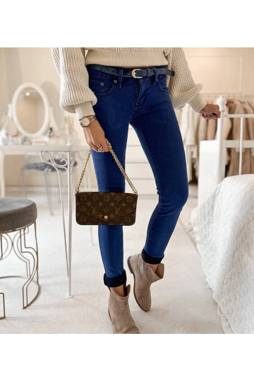 Mėlynos moteriškos kelnės...