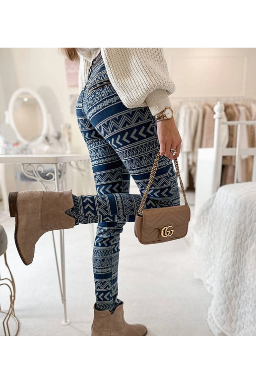 Mėlynos Turgeon dygsniuotos kelnės Mėlynos Turgeon dygsniuotos kelnės