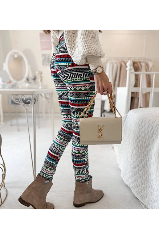 Įvairių spalvų raštuotos Massé kelnės