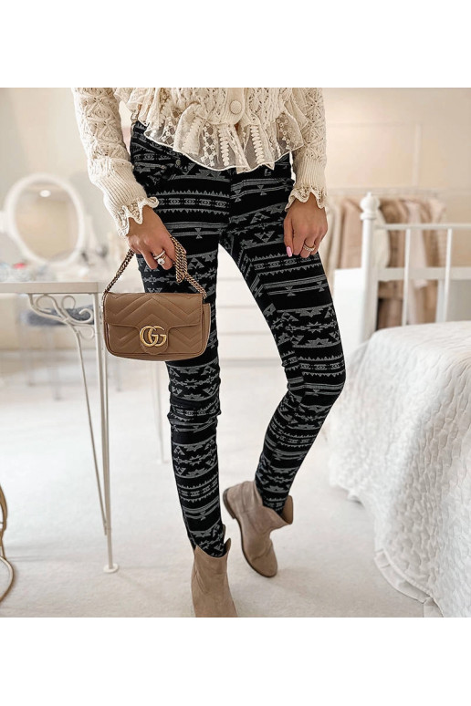 Juodos rašto audinio kelnės Marcoux Juodos rašto audinio kelnės Marcoux