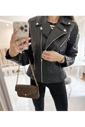 Juoda baikerio striukė Masson