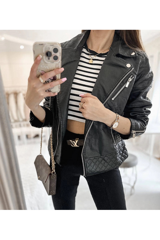 Juoda baikerio striukė Masson