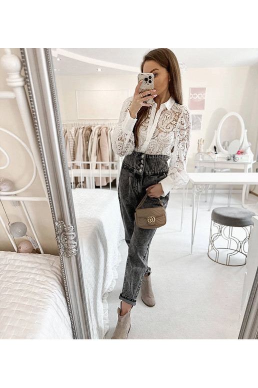 Pilki mamos džinsai Aubert