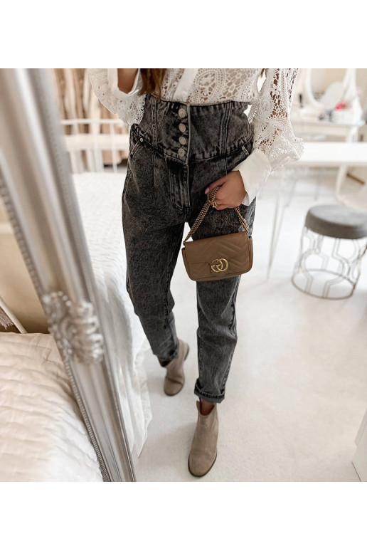 Pilki mamos džinsai Aubert