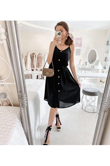 Juoda suknelė be petnešėlių... 2