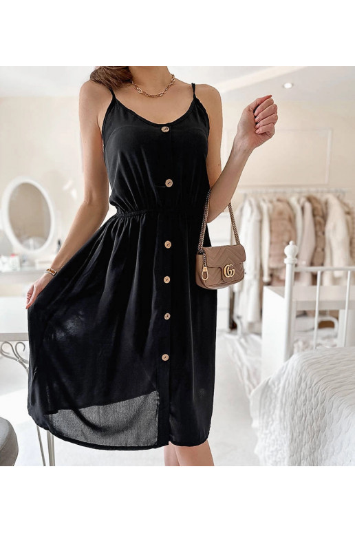 Juoda suknelė be petnešėlių Aubin