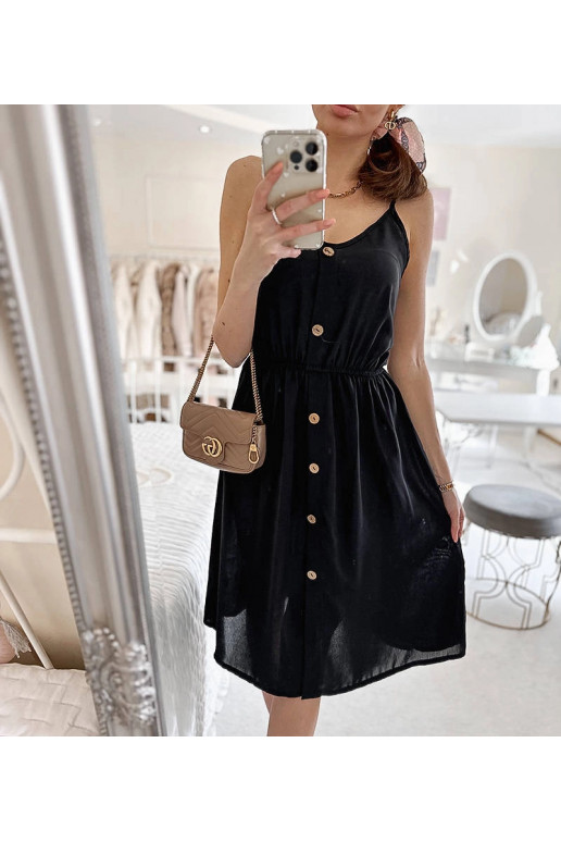 Juoda suknelė be petnešėlių Aubin