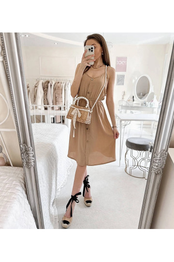 Smėlio spalvos suknelė be... 2