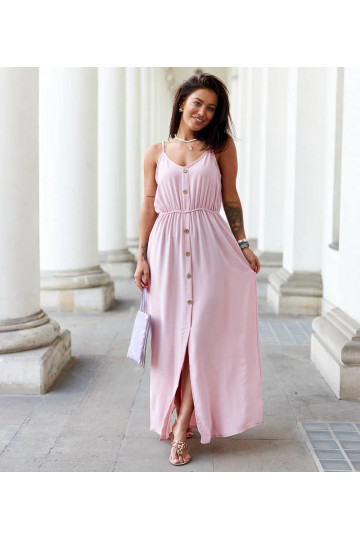 Rožinė ilga suknelė su... 2