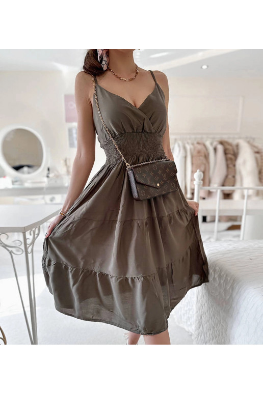 Žalia platėjanti suknelė Yvon Žalia platėjanti suknelė Yvon