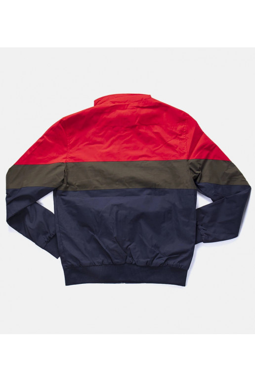 Raudona vyriška striukė su stovima...