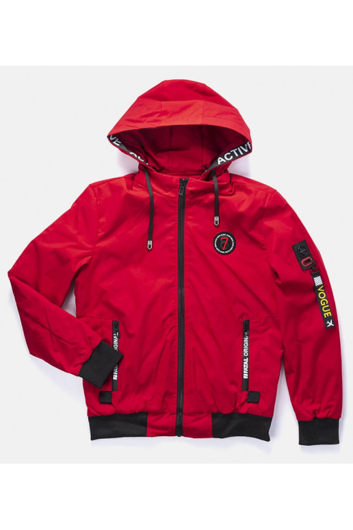 Raudona vyriška pereinamoji striukė...