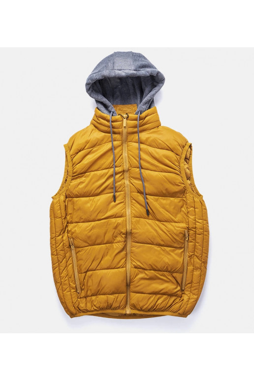 Geltona vyriška liemenė su megztinio...