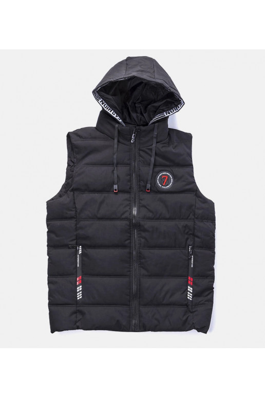 Allaire vyriška juoda dygsniuota liemenė