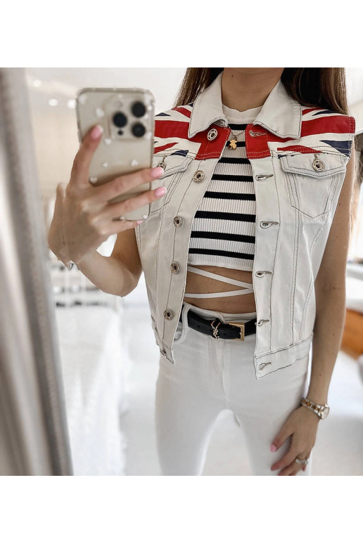 Moteriška Britty mėlyna džinsinė liemenė