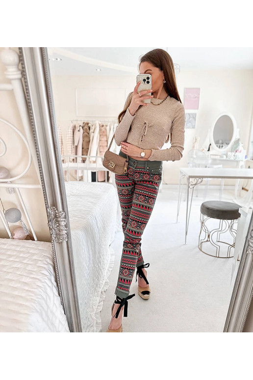 Žalios spalvos Lévesque kelnės