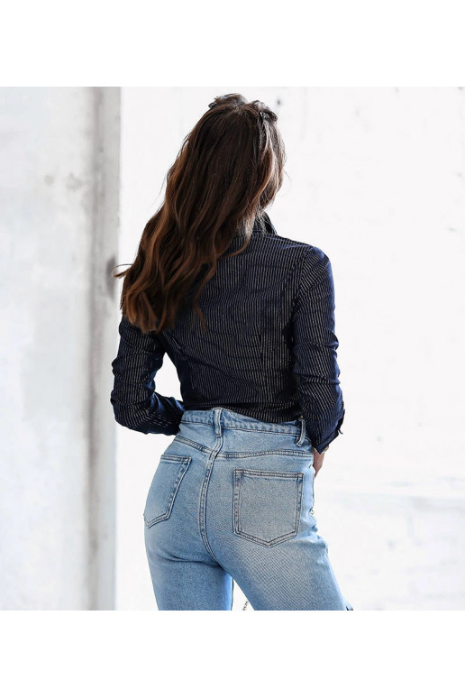 Tamsiai mėlyni moteriški marškiniai... Tamsiai mėlyni moteriški marškiniai...