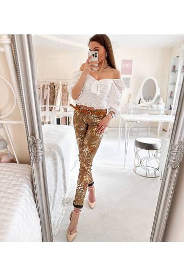 Smėlio spalvos kelnės su... 2