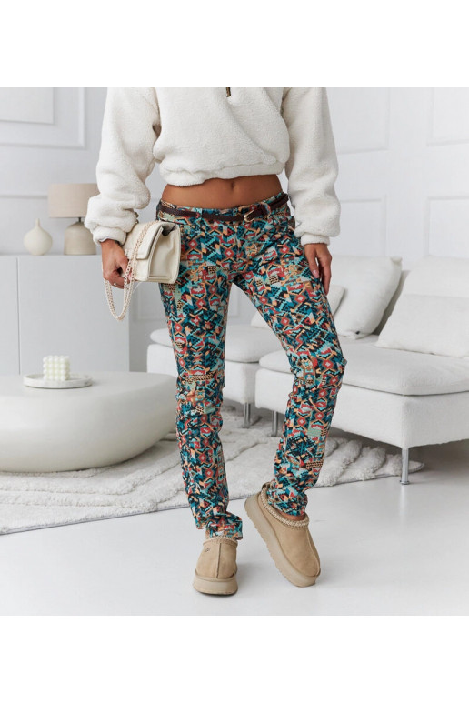 Cassi įvairiaspalvės siauros kelnės Cassi įvairiaspalvės siauros kelnės