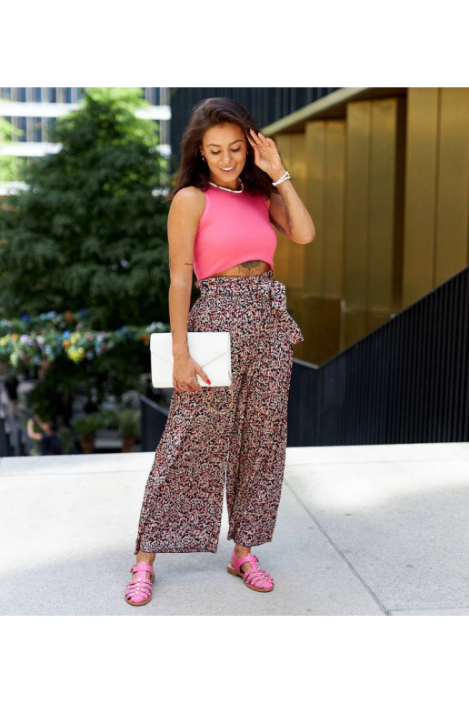 Malmantile raudonos klostuotos kelnės Malmantile raudonos klostuotos kelnės